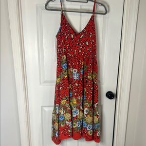 Boutique Leopard and Floral Print Dress